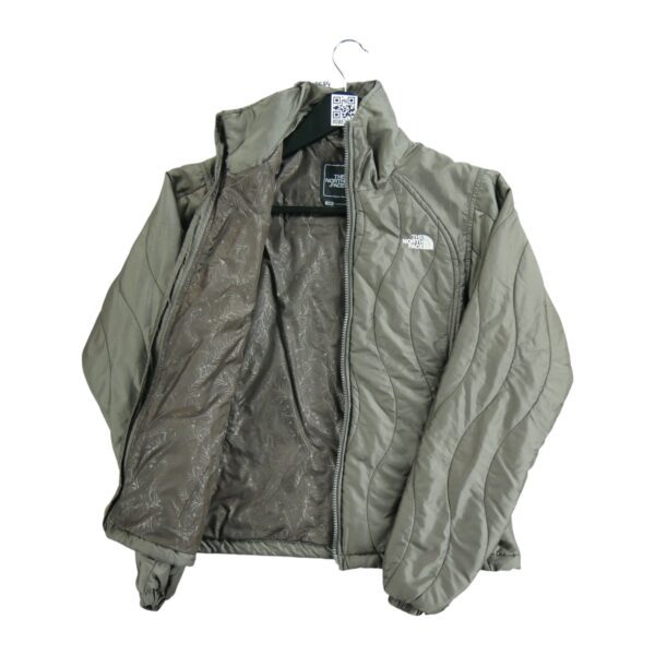 Doudoune femme manches longues marron The North Face Col Montant QWE3584