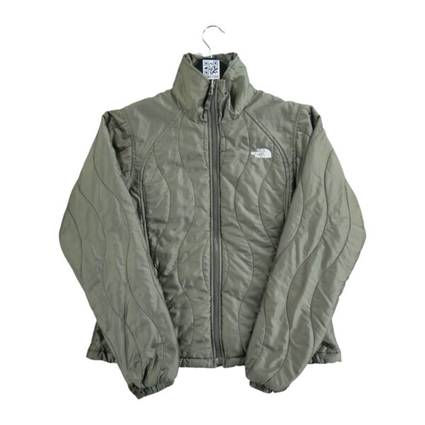 Doudoune femme manches longues marron The North Face Col Montant QWE3584