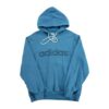 Sweat a capuche homme manches longues bleu clair Adidas Col Rond QWE2223