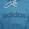 Sweat a capuche homme manches longues bleu clair Adidas Col Rond QWE2223
