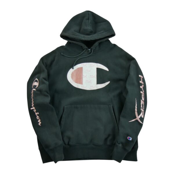 Sweat a capuche homme manches longues noir Champion Col Rond QWE2003