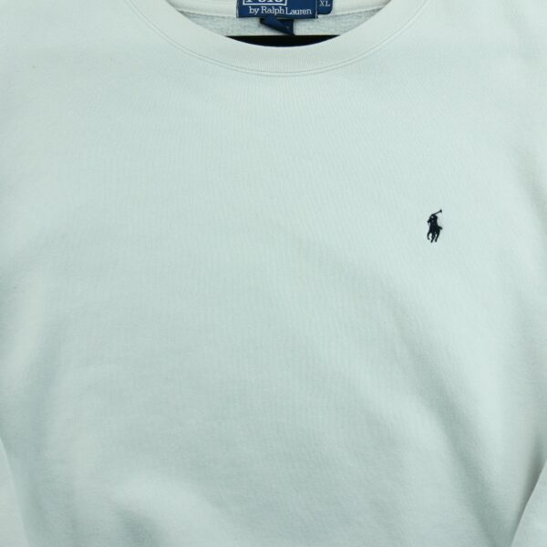 Sweat homme manches longues blanc Polo Ralph Lauren Col Rond QWE1329