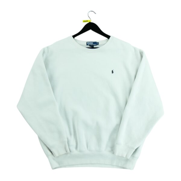 Sweat homme manches longues blanc Polo Ralph Lauren Col Rond QWE1329
