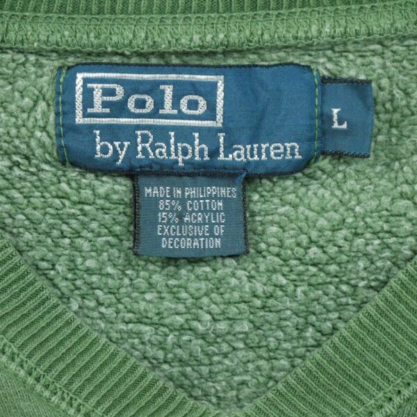 Sweat homme manches longues vert Polo Ralph Lauren Col Rond QWE0223