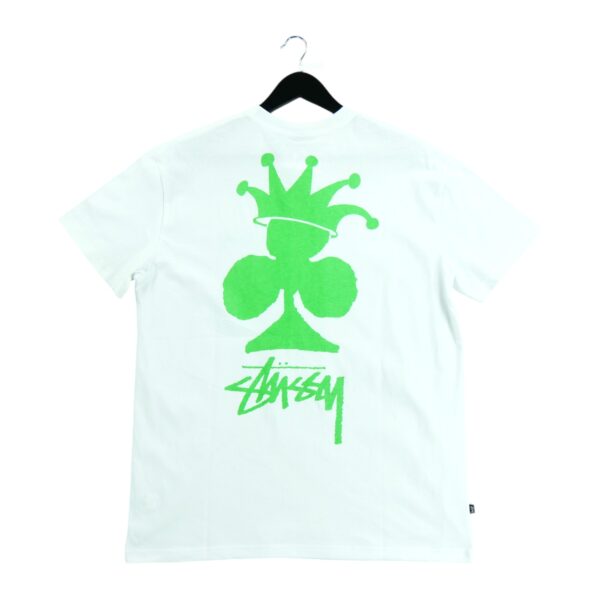 T shirt manches courtes homme blanc Stussy Motif imprime Col Rond QWE3160