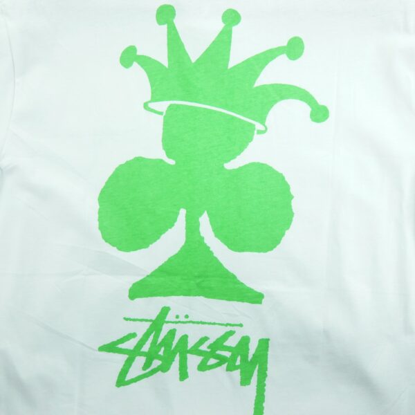 T shirt manches courtes homme blanc Stussy Motif imprime Col Rond QWE3160