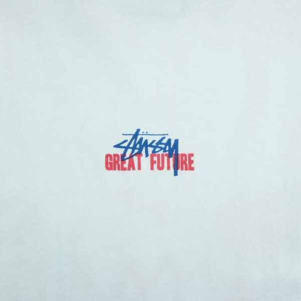T shirt manches courtes homme blanc Stussy Motif imprime Col Rond QWE3260