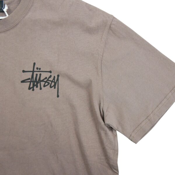 T shirt manches courtes homme marron Stussy Motif imprime Col Rond QWE3717