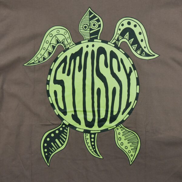 T shirt manches courtes homme marron Stussy Motif imprime Col Rond QWE3717