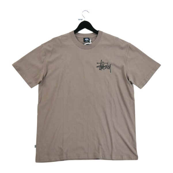 T shirt manches courtes homme marron Stussy Motif imprime Col Rond QWE3717