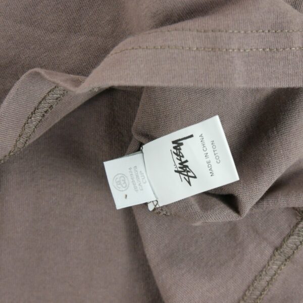 T shirt manches courtes homme marron Stussy Motif imprime Col Rond QWE3717