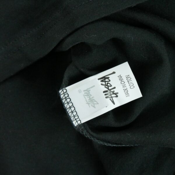 T shirt manches courtes homme noir Stussy Motif imprime Col Rond QWE3415
