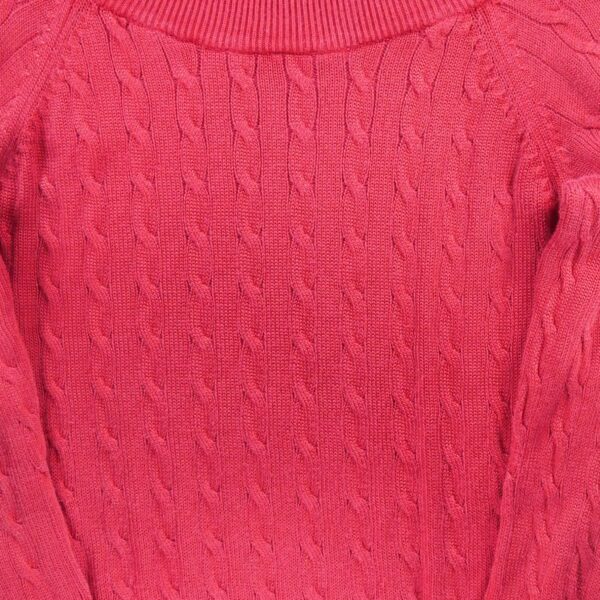 Pull Femme  en maille torsadée Rouge – Image 3