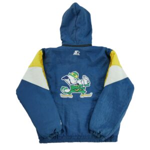 Blouson homme manches longues marine NCAA Col Montant Equipe Notre Dame QWE1197
