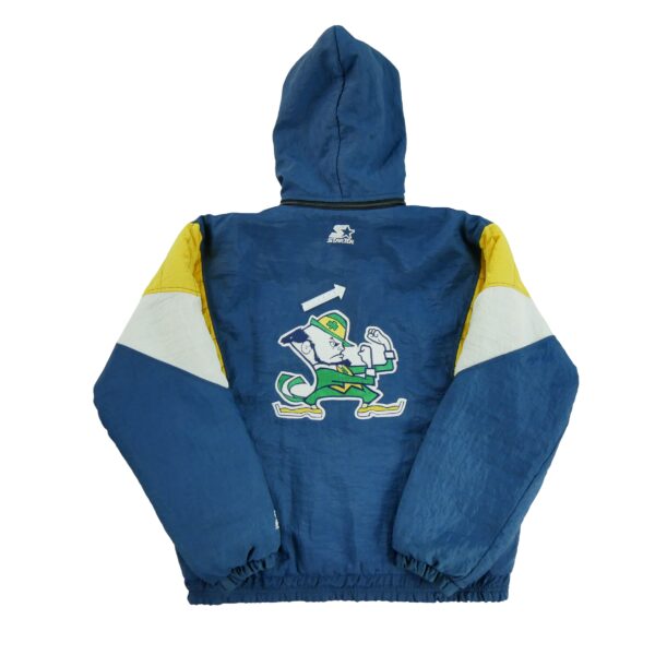 Blouson homme manches longues marine NCAA Col Montant Equipe Notre Dame QWE1197