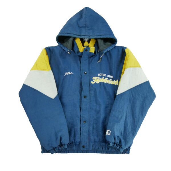 Blouson homme manches longues marine NCAA Col Montant Equipe Notre Dame QWE1197
