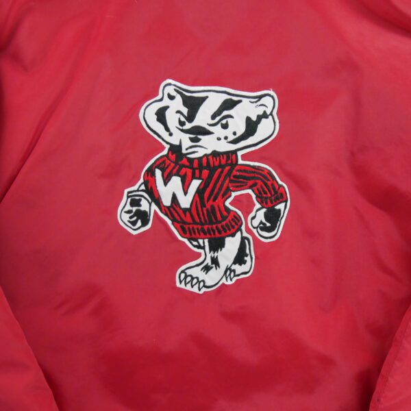 Blouson homme manches longues rouge Starter Col Montant Equipe Wisconsin QWE0278