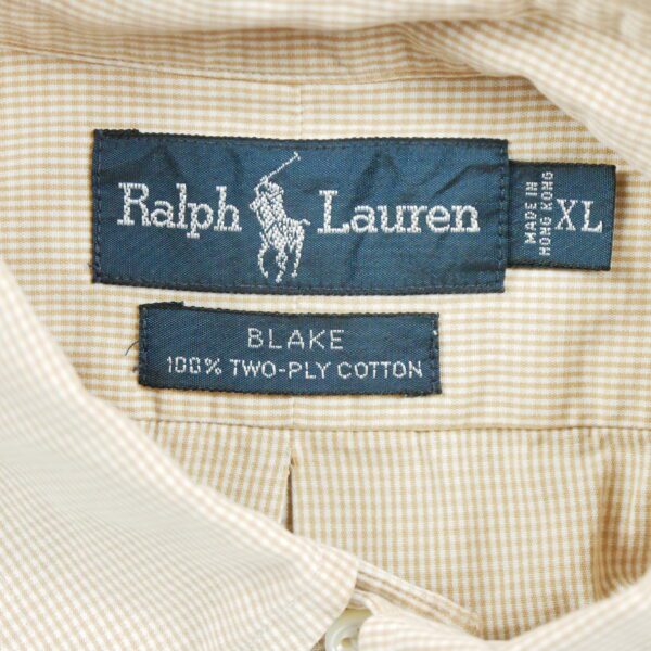 Chemise classiques homme manches longues marron Polo Ralph Lauren Motif a carreaux QWE1188