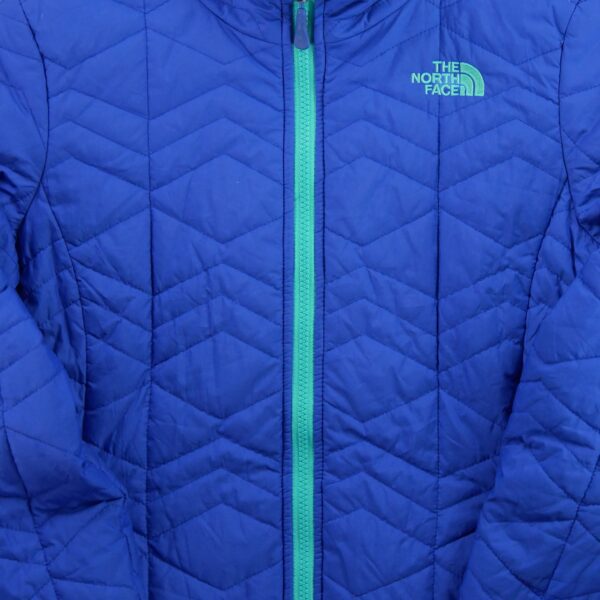 Doudoune femme manches longues bleu The North Face Col Montant QWE3003