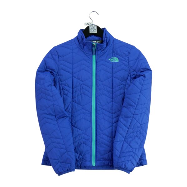Doudoune femme manches longues bleu The North Face Col Montant QWE3003