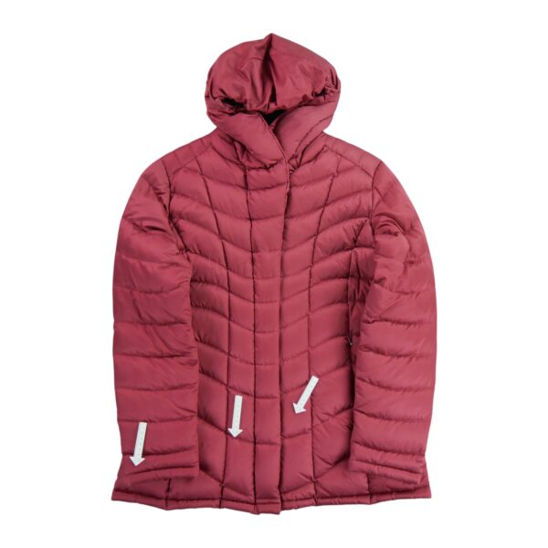 Doudoune femme manches longues rouge Patagonia Col Montant QWE1352