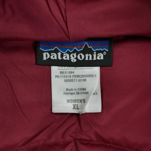 Doudoune femme manches longues rouge Patagonia Col Montant QWE1352