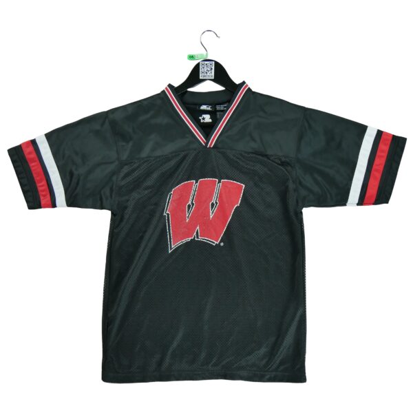 Maillot manches courtes enfant noir Starter Equipe Wisconsin QWE0536