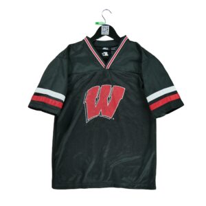 Maillot manches courtes enfant noir Starter Equipe Wisconsin QWE0536