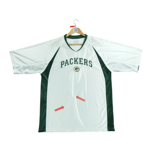 Maillot manches courtes homme blanc NFL Equipe Green Bay Packers QWE2163