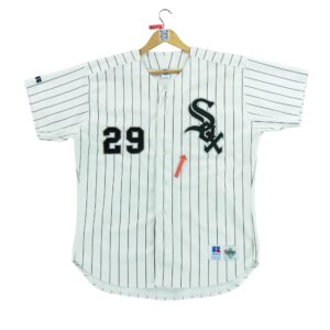 Maillot manches courtes homme blanc Russell Athletic Equipe Chicago White Sox QWE2023
