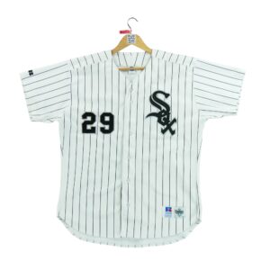 Maillot manches courtes homme blanc Russell Athletic Equipe Chicago White Sox QWE2023