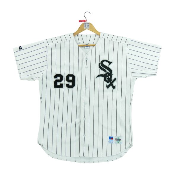 Maillot manches courtes homme blanc Russell Athletic Equipe Chicago White Sox QWE2023