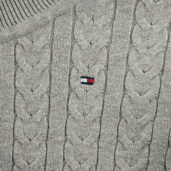 Pull femme manches longues gris Tommy Hilfiger Col Rond QWE3335