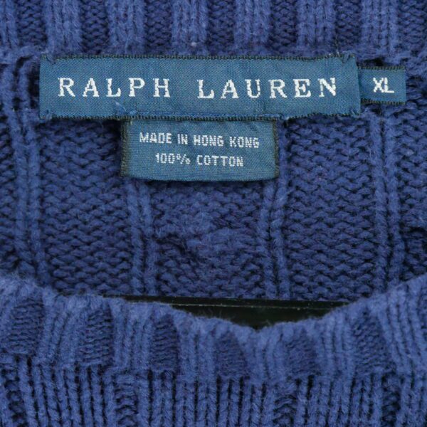 Pull femme manches longues marine Polo Ralph Lauren Col Rond QWE0074