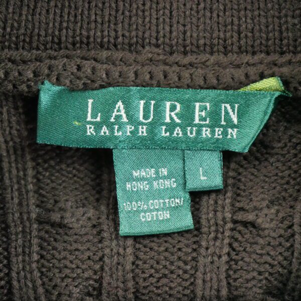 Pull femme manches longues marron Polo Ralph Lauren Col Chale QWE3364