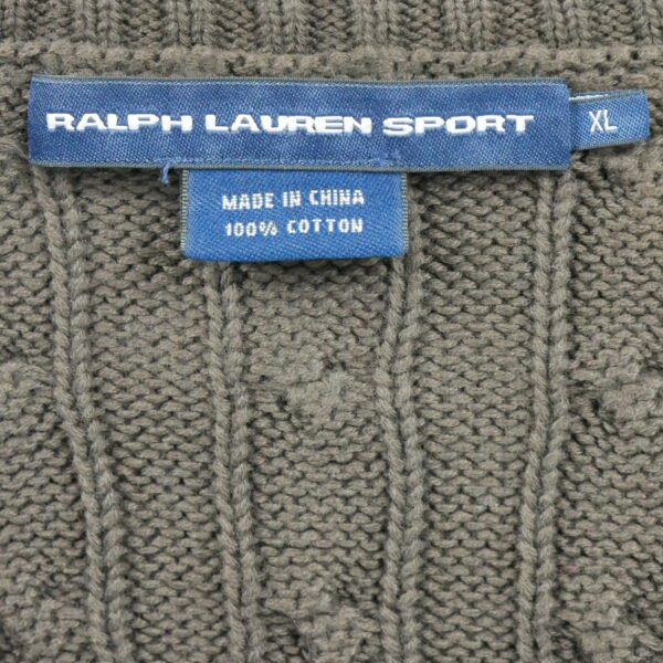 Pull femme manches longues marron Polo Ralph Lauren Col V QWE0586