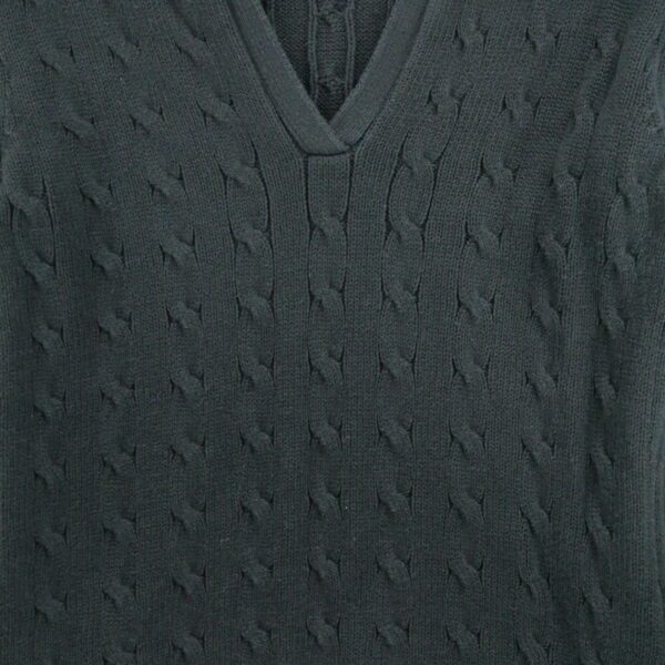 Pull femme manches longues noir Polo Ralph Lauren Col V QWE0511