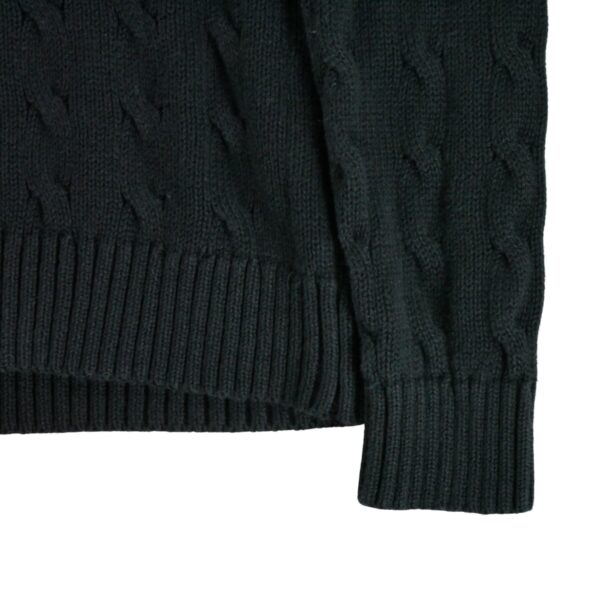 Pull femme manches longues noir Polo Ralph Lauren Col V QWE0511