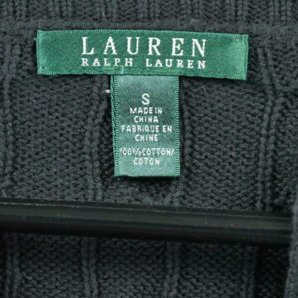 Pull femme manches longues noir Polo Ralph Lauren Col V QWE0511