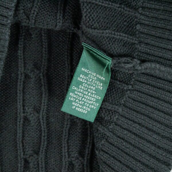 Pull femme manches longues noir Polo Ralph Lauren Col V QWE0511