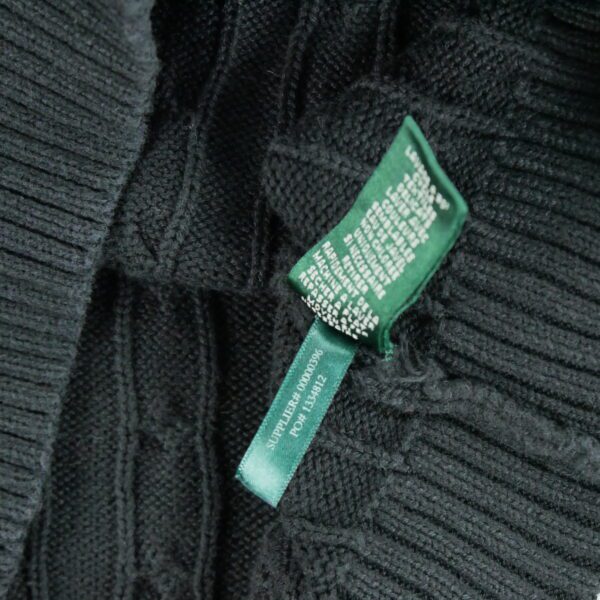 Pull femme manches longues noir Polo Ralph Lauren Col V QWE0511