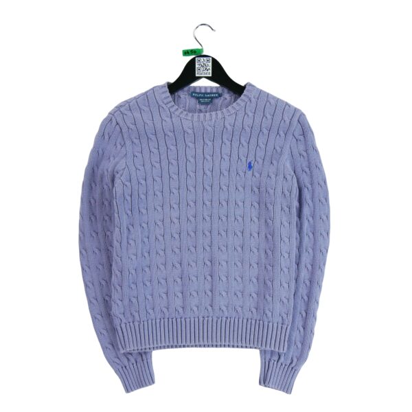 Pull femme manches longues violet Polo Ralph Lauren Col Rond QWE0450