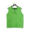 Pull femme sans manches vert fluo Polo Ralph Lauren Col V QWE1170