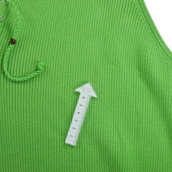 Pull femme sans manches vert fluo Polo Ralph Lauren Col V QWE1170