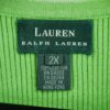 Pull femme sans manches vert fluo Polo Ralph Lauren Col V QWE1170