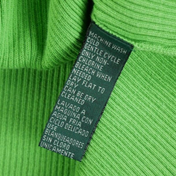Pull femme sans manches vert fluo Polo Ralph Lauren Col V QWE1170