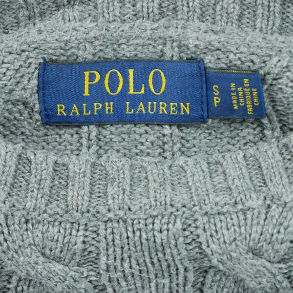 Pull homme manches longues gris Polo Ralph Lauren Col Rond QWE3320