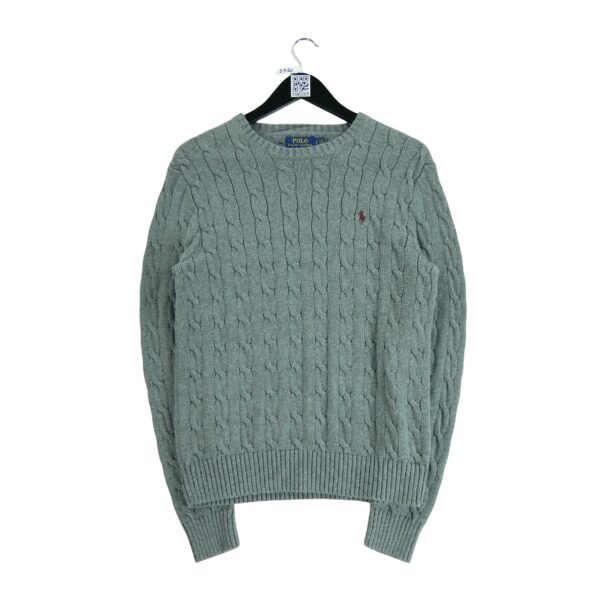 Pull homme manches longues gris Polo Ralph Lauren Col Rond QWE3320