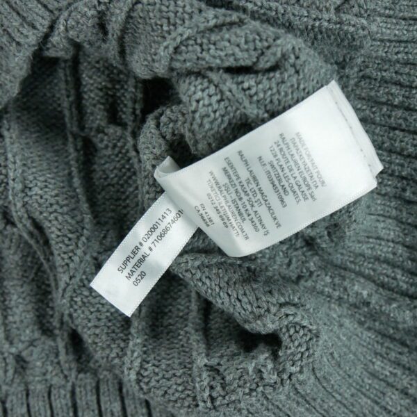 Pull homme manches longues gris Polo Ralph Lauren Col Rond QWE3320