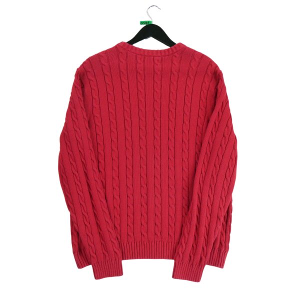 Pull homme manches longues rouge Chaps Col Rond QWE0581